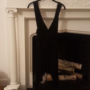 Black Deep V-Neck Backless Party Dress Bias Cut